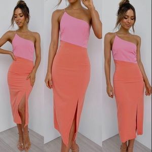 NWT orange and pink Petal & Pup dress Size US 2